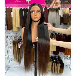 Pelucas de cabello humano 100% de color marrón degradado vietnamita crudo sin enredos sin desprendimiento de hueso pelucas rectas Vietnam con precio al por mayor - Product Image 5