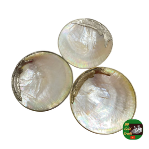 Porte-bijoux décoratif en coquillage, assiette décorative en coquillage faite à la main, plat de service décoratif en coquillage de qualité supérieure - Product Image 1