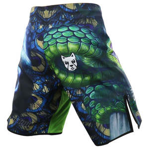 Pantalones Cortos de MMA Personalizables de Secado Rápido y Ligeros con Abertura Lateral Alta, de Poliéster/Nailon, Unisex, para Artes Marciales, Boxeo, Muay Thai, Servicio OEM - Product Image 4