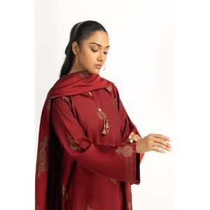 Traje de Jacquard Teñido con Hilo de 3 Piezas, Estilo Casual IUSTKSD-1403 - Product Image 2