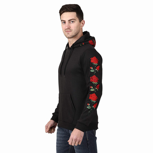 Sudaderas con Capucha Bordadas de Invierno de Alta Calidad 100% Algodón en Negro, Mangas Completas, Diseño Personalizado, Venta al por Mayor, Camisetas para Adultos - Product Image 6