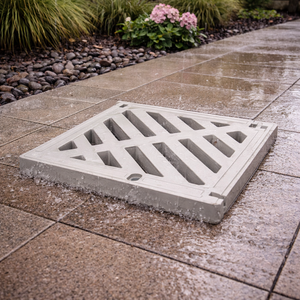 Grille de drainage en composite SMC UPVC WPC 57x57 cm D400 EN124, couvercle de drainage des eaux pluviales robuste pour usage extérieur en jardin - Product Image 2