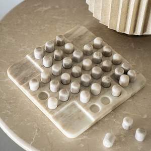 Juego de Tres en Raya de Mármol Hecho a Mano de Lujo, Diseño Art Deco, Tablero Decorativo XO, Piedra de Origen Indio, Decoración para el Hogar, Mesa, Acción de Gracias - Product Image 4