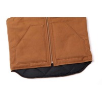 Veste sans manches courte matelassée d'hiver personnalisée, style cargo, streetwear, veste de travail, toile de canard épaisse pour hommes, tissée, lavée