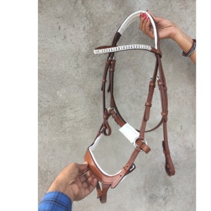 Brida de caballo de alta calidad a bajo precio, venta al por mayor, brida de caballo de cuero indio Real resistente negra a la venta, fabricante - Product Image 1