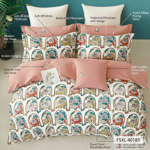 King-Size Stylish 10-Piece Non-Toxic American Style Polyester <b>Comforter</b> <b>Set</b> Soft Double-Sided Floral Bedding Home Hotel Woven - Product Image 5