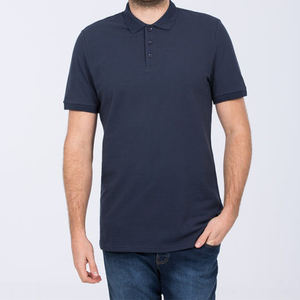 Camiseta Polo de hombre de poliéster y algodón de manga corta de verano/Camiseta básica de cuello liso para hombre con dos botones - Product Image 4