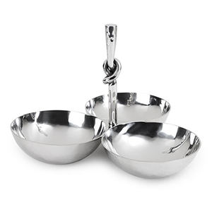 สแตนเลสโลหะเงินสามขนมโบว์ - Product Image 5