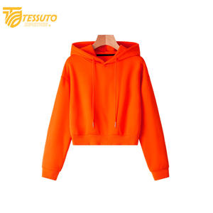 Sweatshirts à capuche décontractés pour femmes, manches longues, en molleton respirant, hauts courts d'hiver, sweat-shirt à capuche pour la saison de printemps - Product Image 5