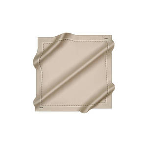 Écharpe carrée unie en crêpe de soie beige - Product Image 1