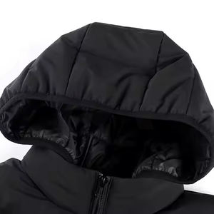 Noir hommes nouveau manteau hiver extérieur épais bouffant vers le bas chaud veste manteau Logo personnalisé hommes à la mode décontracté bouffant veste - Product Image 4