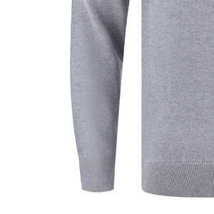 เสื้อสเวตเตอร์แบบสวมหัวแฟชั่นสำหรับผู้ชายเสื้อถักคอวีมีซิประบายอากาศได้ดีการตกแต่งลวดลายโลโก้ให้ความอบอุ่นขนาดใหญ่พิเศษ - Product Image 3