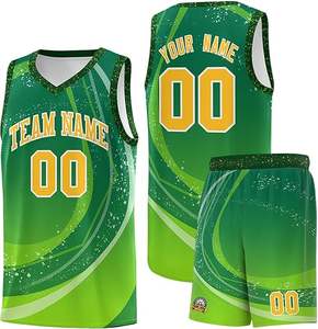 Camiseta de baloncesto juvenil para hombre, pantalones cortos personalizados, camisetas deportivas, uniforme con nombre impreso, número, talla grande para uso en béisbol, nuevo diseño - Product Image 4