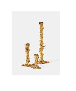 Bougeoir en métal doré avec une brillance élégante et des bras en spirale pour les tables de salle à manger ou les réceptions de mariage - Product Image 5