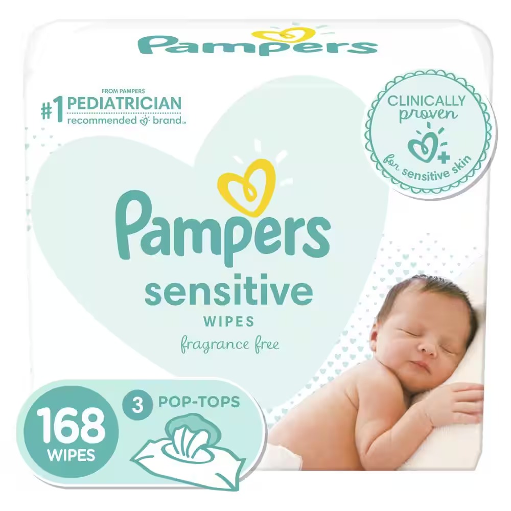 Купить Pampers чувствительные салфетки премиум качества Быстрая доставка доступная нежная на коже ребенка безопасная и успокаивающая