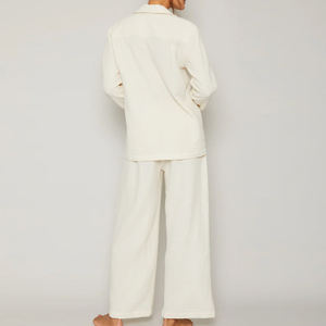 Pigiama da Donna 100% Cotone, Abbigliamento da Casa Personalizzato, Set <span class=keywords><strong>Camicia</strong></span> e Pantaloni Ecologici per Dormire - Product Image 6