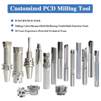 Fraise PCD, Outils CNC, Porte-fraise, Alésoir PCD, Outil de fraisage CNC diamanté, Fraise diamantée à cannelures PCD