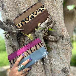 กระเป๋าคลัทช์หนังขนสัตว์พิมพ์ลายสัตว์สำหรับผู้หญิงกระเป๋าคลัทช์สีรุ้งแบบอเนกประสงค์กระเป๋าใส่บัตรเอทีเอ็มแบบทันสมัย - Product Image 1