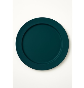 Assiette de présentation ronde en métal rose corail mat moderne, durable, en gros, pour la décoration de table de mariage et les événements festifs - Product Image 2