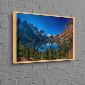 Printed Canvas: Saint Mary Lake & Wild Goose Island Nature Art,1P-Natural <b>Framed</b> - Product Image 1