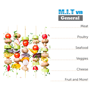 10-Inch Eco-Friendly Bamboo Skewers - Biodegradable Food-Grade Sticks for BBQ & Parties - Product Image 5