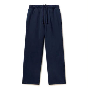 Pantalon de jogging évasé décontracté bleu marine, streetwear élégant, pantalon de jogging en molleton super ample pour hommes - Product Image 3