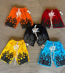 Servicio OEM de Fábrica, Estampado 3D con Efecto Puff, Antiarrugas, 100% Algodón Transpirable, Llamas Personalizadas, Dobladillo sin Rematar, Cordones, Servicio OEM, Patrón de Verano - Product Image 4