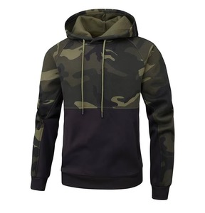 Sweats à capuche camouflage personnalisés pour hommes, vente en gros, coton camouflage, hiver, gym, décontracté, polaire - Product Image 5