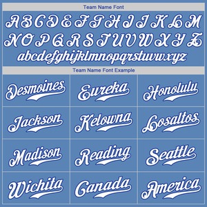 Custom Light Blue White-Camiseta de béisbol auténtica Royal - Product Image 5