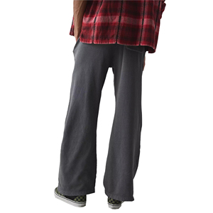 Pantalon de survêtement décontracté vintage en coton léger pour homme, coupe ample, jambe large, cordon de serrage, taille mi-haute, léger - Product Image 3