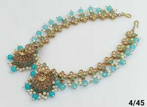 ต่างหู jumkhas แบบดั้งเดิมอินเดียและ kundan ชุบทองกับต่างหูมุกสำหรับผู้หญิงและเด็กผู้หญิง - Product Image 6