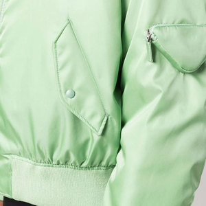 Chaqueta de bombardero de poliéster para hombre, estilo informal de calle alta con cuello levantado, chaqueta con patrón de letras de invierno para hombre - Product Image 6