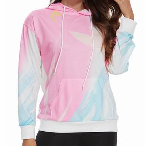 Sudadera con capucha de sublimación corta de alta calidad para mujer de nuevo estilo, superventas, Sudadera con capucha de sublimación de manga larga de tendencia superior para mujer - Product Image 1