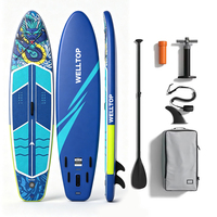Planche de paddle gonflable tout usage OEM Shandong 335*84*15CM en EVA/PVC, SUP Daska, planche de paddle motorisée