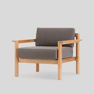 เก้าอี้เลานจ์ลานไม้สักกลางแจ้งพร้อมเชือกและเบาะเฟอร์นิเจอร์สวนคุณภาพดี - Product Image 6