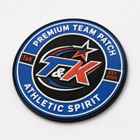 Écusson personnalisé 3D rond pour club sportif, logo textuel en arc, thermocollant ou à coudre pour maillot, veste, chapeau, sac, vêtements, étiquettes de vêtements OEM