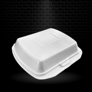 กล่องโฟมใส่อาหารแบบใช้แล้วทิ้ง Hevdem พร้อมฝาปิดแบบมีบานพับ กล่องอาหารแบบช่องเดียวสำหรับซื้อกลับบ้าน - Product Image 2