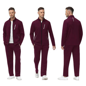Venta al por mayor personalizado en blanco liso hombres Streetwear chándales Jogger conjuntos Deporte Pantalones de chándal y chaqueta conjunto y hombre chándal, - Product Image 5
