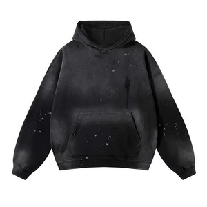 Qualité supérieure Sun Fade Noir Pull À Capuche Meilleure Qualité Matériel Utilisé Sur Sweat À Capuche Coton Polaire 450 GSM À La Mode À Capuche - Product Image 1
