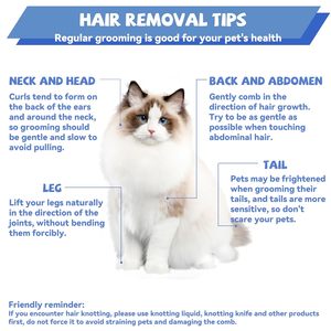 Peine para Mascotas de Doble Diente de 8.5 Pulgadas, Estilo Simple, Portátil, para Desenredar y Asear Gatos y Perros de Pelo Largo en Interiores - Product Image 6