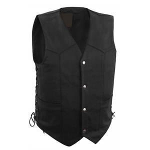 Gilet en cuir sans manches pour hommes Vêtements de mode Conception personnalisée 2025 Gilets en cuir Prix raisonnable Gilet en cuir - Product Image 1