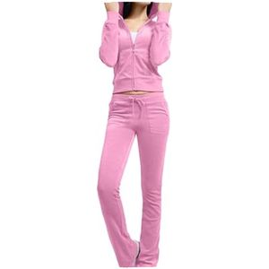 ชุดวอร์มแบบสองชิ้น เสื้อฮู้ดดี้และกางเกงขายาวทรงจ็อกเกอร์ ผ้าเฟรนช์เทอร์รี่ พิมพ์ลายพัฟฟ์แบบกำหนดเอง ล่าสุด ไซส์พลัส สำหรับผู้หญิง - Product Image 1