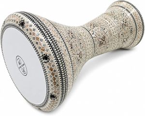 Gawharet El Fan 17,5 pouces, darbuka égyptienne professionnelle en nacre, forme étoile hexagonale - Product Image 6