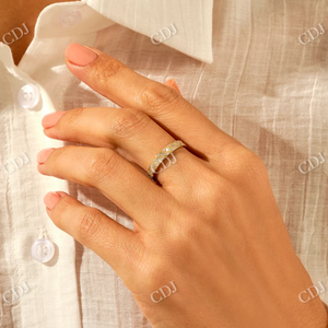 Bague de mariage de créateur de diamants de laboratoire de luxe bague d'anniversaire en or massif dernières conceptions de bijoux personnalisés bandes d'anniversaire - Product Image 4