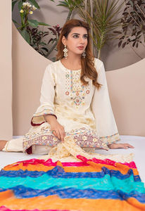 Marca original nueva moda mujer césped trajes étnicos paquistaníes bordados 3 piezas Shalwar Kameez Dupatta trajes personalizados - Product Image 3