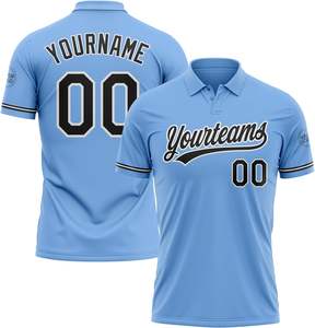 Polos de corte personalizado para deportes OEM de fábrica de algodón o tela Dri-Fit con estampado de logotipo para hombres y mujeres - Product Image 1