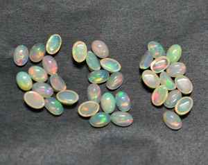 Cabujón redondo de Topacio azul cielo Natural turquesa de 3mm a 10mm gemas pulidas Lisas para diseño de joyería piedra preciosa de corte ovalado - Product Image 2