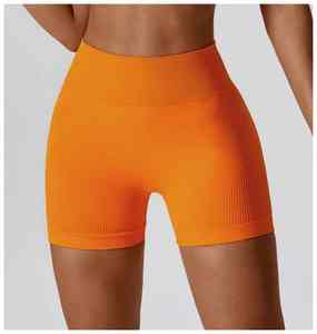 Taille haute Yoga Shorts Fitness vêtements de sport femmes sans couture Scrunch bout à bout Gym course entraînement Yoga femmes Biker Shorts - Product Image 2