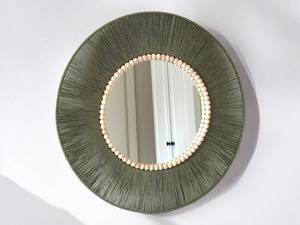 Espejo de Pared Decorativo Vintage al por Mayor, Espejo de Resina Antiguo Verde Dorado con Diseño Floral, Espejo de Resina para Mesa - Product Image 2