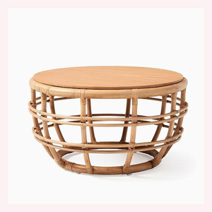 Artisan Rattan & Wooden Coffee Table Stylish, Portable & Durable A Luxury Must-Have for Modern Homes & Lounges - Product Image 1